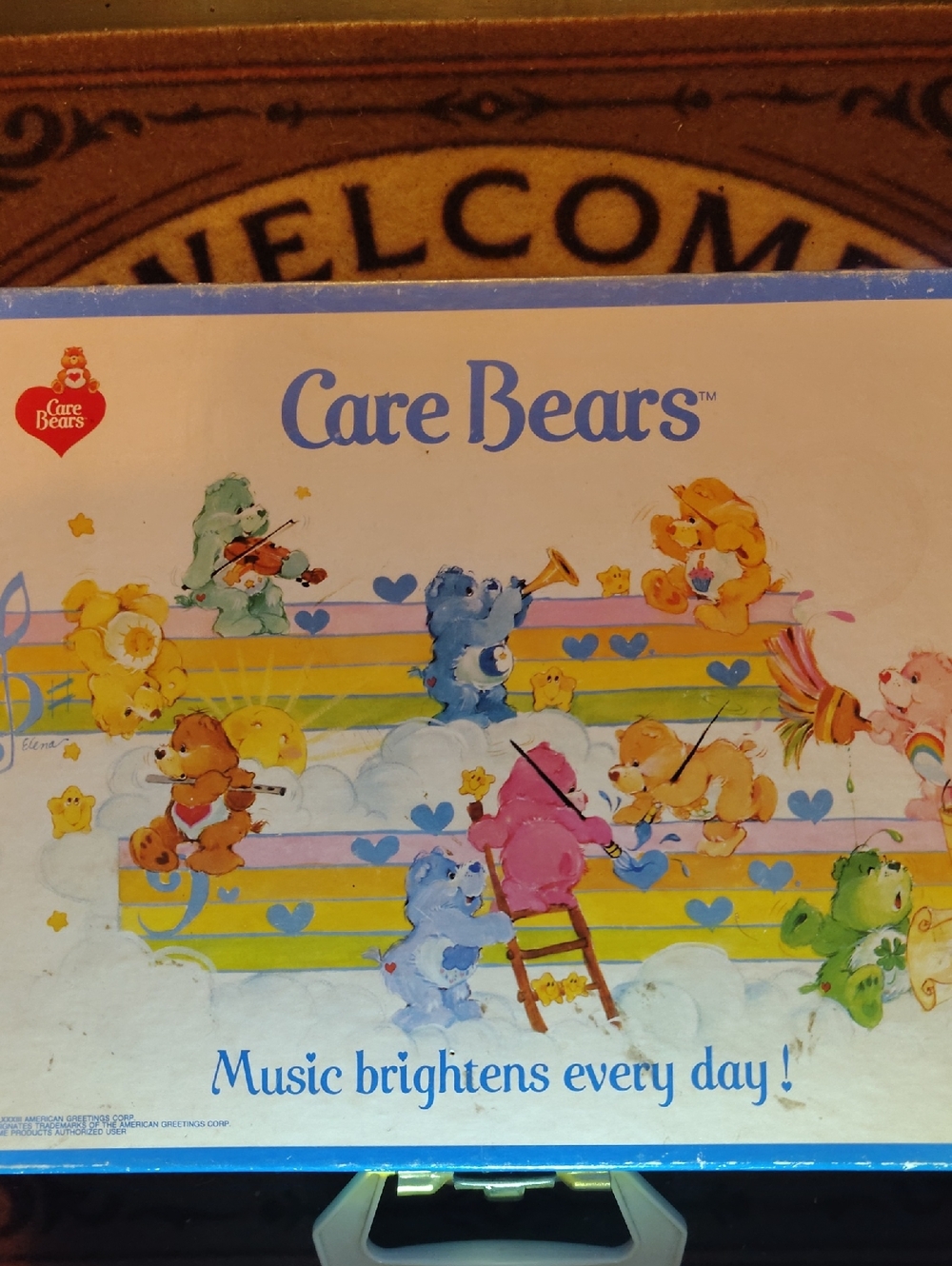 Vintage 1983 Care Bears Playtime Record Player with Original Box & 2 Vinyls
